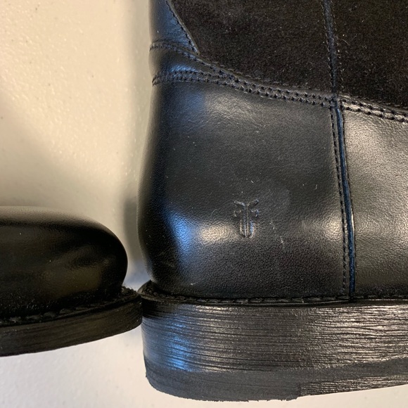 FRYE Melissa Button Black Riding Boots - Picture 6 of 8